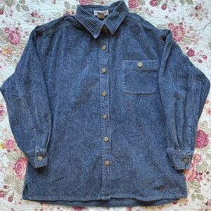 Cherokee Blue Corduroy Shacket